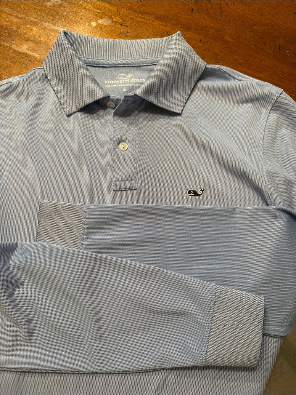 Vineyard Vines Men's Long-Sleeve Polo - Light Blue